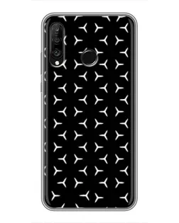 Чехол для Huawei P30 Lite / Nova 4e с картинкой «Mercedes паттерн звезд»