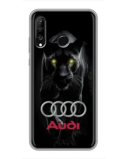 Чохол для Huawei P30 Lite / Nova 4e з картинкою «Пантера та Audi»
