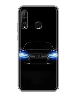 Чохол для Huawei P30 Lite / Nova 4e з картинкою «Audi в неоні»