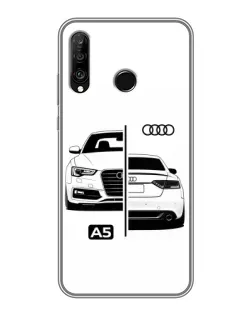 Чохол для Huawei P30 Lite / Nova 4e з картинкою «Audi — контрастний дизайн»