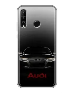Чохол для Huawei P30 Lite / Nova 4e з картинкою «Audi — градієнтний контур»