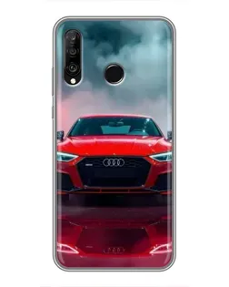 Чохол для Huawei P30 Lite / Nova 4e з картинкою «Audi RS — червоний стиль»
