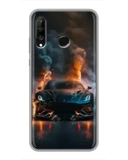 Чехол для Huawei P30 Lite / Nova 4e с картинкой «Lamborghini дымная эстетика» Чехол для Huawei P30 Lite / Nova 4e с картинкой «Lamborghini дымная эстетика»