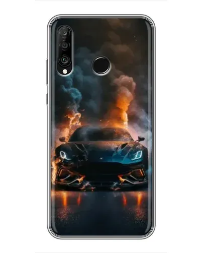 Чехол для Huawei P30 Lite / Nova 4e с картинкой «Lamborghini дымная эстетика» Чехол для Huawei P30 Lite / Nova 4e с картинкой «Lamborghini дымная эстетика»