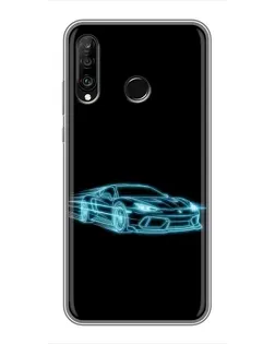 Чехол для Huawei P30 Lite / Nova 4e с картинкой «Неоновый контур Lamborghini» Чехол для Huawei P30 Lite / Nova 4e с картинкой «Неоновый контур Lamborghini»