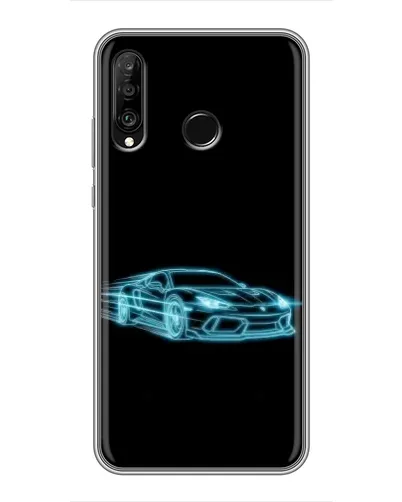 Чехол для Huawei P30 Lite / Nova 4e с картинкой «Неоновый контур Lamborghini» Чехол для Huawei P30 Lite / Nova 4e с картинкой «Неоновый контур Lamborghini»