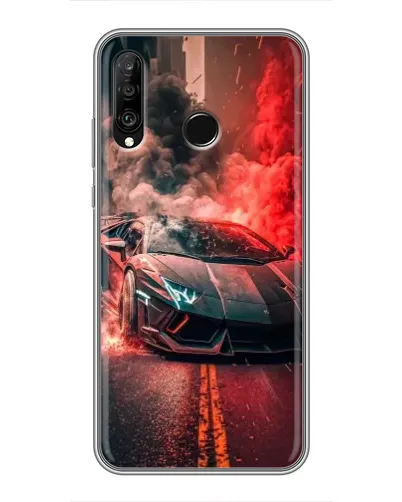 Чехол для Huawei P30 Lite / Nova 4e с картинкой «Lamborghini красный дым» Чехол для Huawei P30 Lite / Nova 4e с картинкой «Lamborghini красный дым»