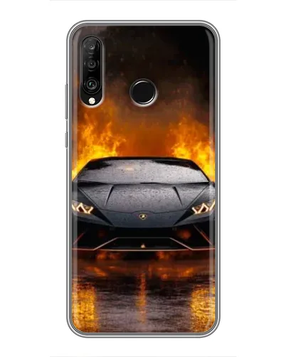 Чехол для Huawei P30 Lite / Nova 4e с картинкой «Lamborghini в огне» Чехол для Huawei P30 Lite / Nova 4e с картинкой «Lamborghini в огне»