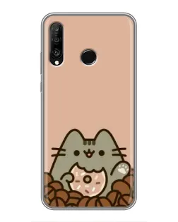 Чехол для Huawei P30 Lite / Nova 4e с картинкой «Кофейный Пушин»