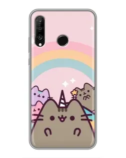 Чехол для Huawei P30 Lite / Nova 4e с картинкой «Единорог Pusheen»