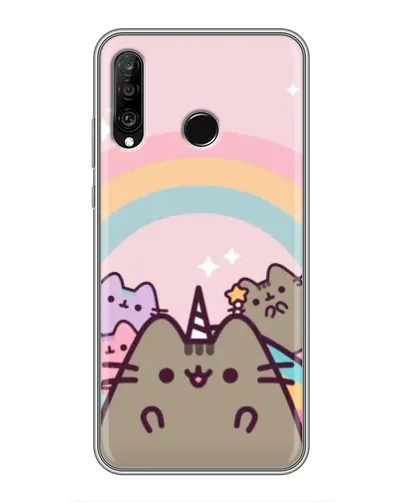 Чехол для Huawei P30 Lite / Nova 4e с картинкой «Единорог Pusheen»