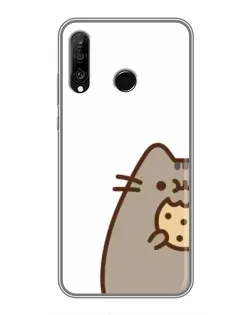 Чехол для Huawei P30 Lite / Nova 4e с картинкой «Пушин с печеньем»