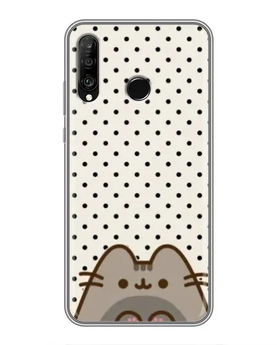 Чехол для Huawei P30 Lite / Nova 4e с картинкой «Пушин в горошек»