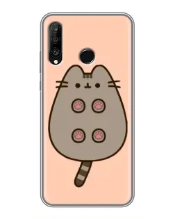 Чехол для Huawei P30 Lite / Nova 4e с картинкой «Пушин пузиком кверху»
