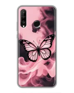 Чохол для Huawei P30 Lite / Nova 4e з картинкою «Метелик у диму»