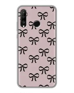 Чохол для Huawei P30 Lite / Nova 4e з картинкою «Чорні бантики»