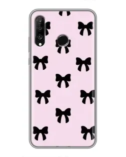 Чохол для Huawei P30 Lite / Nova 4e з картинкою «Чорні банти Coquette»