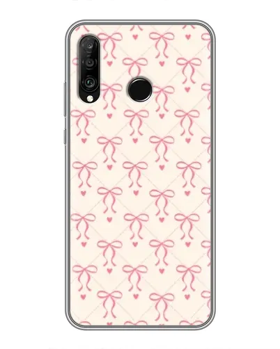 Чохол для Huawei P30 Lite / Nova 4e з картинкою «Рожеві бантики Coquette» Чохол для Huawei P30 Lite / Nova 4e з картинкою «Рожеві бантики Coquette»
