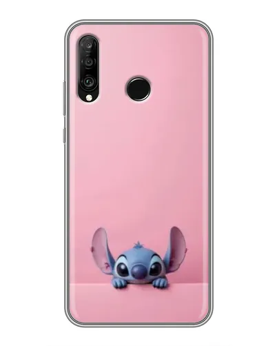 Чехол для Huawei P30 Lite / Nova 4e с картинкой «Stitch выглядывает»