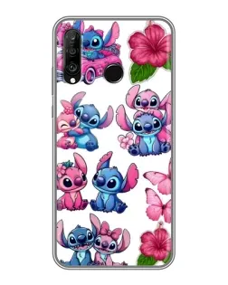Чехол для Huawei P30 Lite / Nova 4e с картинкой «Стикеры Stitch и Angel» Чехол для Huawei P30 Lite / Nova 4e с картинкой «Стикеры Stitch и Angel»
