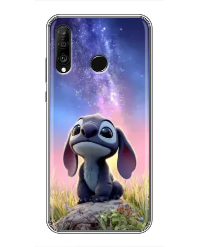 Чехол для Huawei P30 Lite / Nova 4e с картинкой «Стич на рассвете»