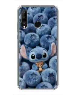 Чехол для Huawei P30 Lite / Nova 4e с картинкой «Стич и голубика» Чехол для Huawei P30 Lite / Nova 4e с картинкой «Стич и голубика»