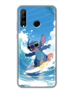 Чехол для Huawei P30 Lite / Nova 4e с картинкой «Стич на волне» Чехол для Huawei P30 Lite / Nova 4e с картинкой «Стич на волне»