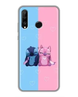 Чехол для Huawei P30 Lite / Nova 4e с картинкой «Stitch и Angel Love» Чехол для Huawei P30 Lite / Nova 4e с картинкой «Stitch и Angel Love»
