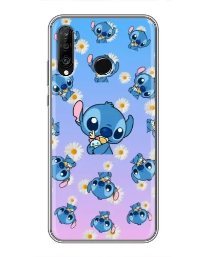 Чехол для Huawei P30 Lite / Nova 4e с картинкой «Паттерн со Стичем»