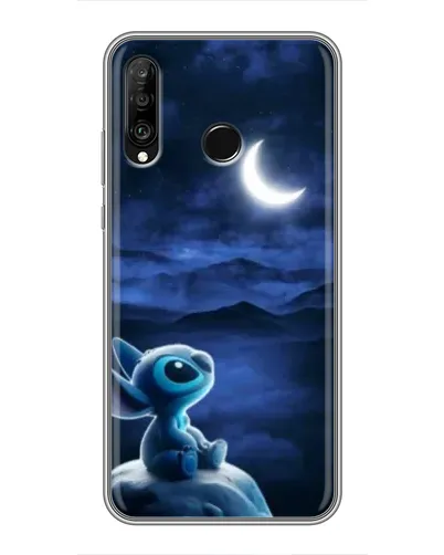 Чехол для Huawei P30 Lite / Nova 4e с картинкой «Лунная ночь Стича»
