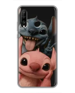 Чехол для Huawei P30 Lite / Nova 4e с картинкой «Стич и Ангел» Чехол для Huawei P30 Lite / Nova 4e с картинкой «Стич и Ангел»