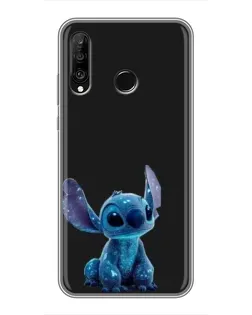 Чехол для Huawei P30 Lite / Nova 4e с картинкой «Стич на черном» Чехол для Huawei P30 Lite / Nova 4e с картинкой «Стич на черном»