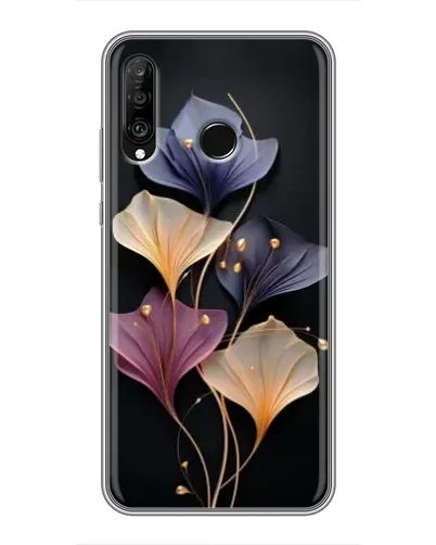 Чехол для Huawei P30 Lite / Nova 4e с картинкой «Лиловые цветы грации»