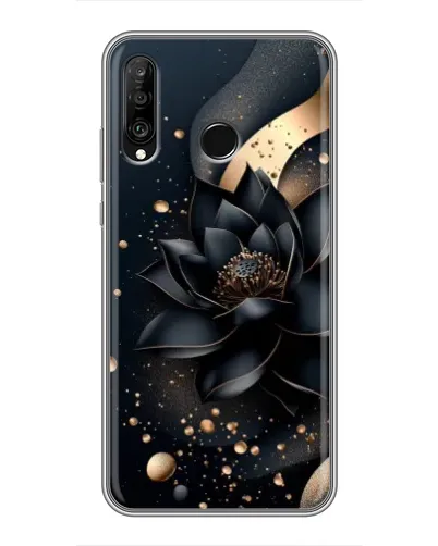 Чехол для Huawei P30 Lite / Nova 4e с картинкой «Черный лотос»