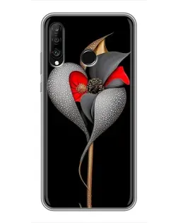Чехол для Huawei P30 Lite / Nova 4e с картинкой «Серебряный фантазийный цветок» Чехол для Huawei P30 Lite / Nova 4e с картинкой «Серебряный фантазийный цветок»
