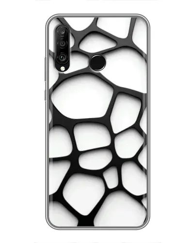 Чохол для Huawei P30 Lite / Nova 4e з картинкою «Біла об'ємна сітка» Чохол для Huawei P30 Lite / Nova 4e з картинкою «Біла об'ємна сітка»