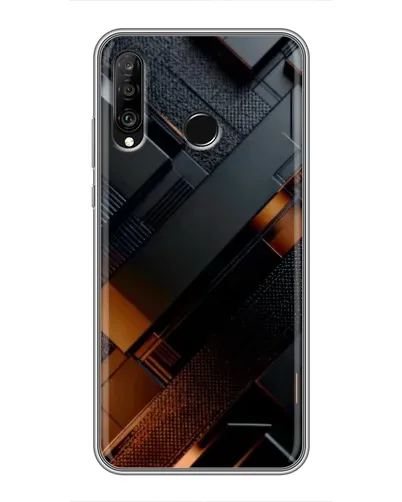 Чохол для Huawei P30 Lite / Nova 4e з картинкою «Чорні геометричні блоки» Чохол для Huawei P30 Lite / Nova 4e з картинкою «Чорні геометричні блоки»