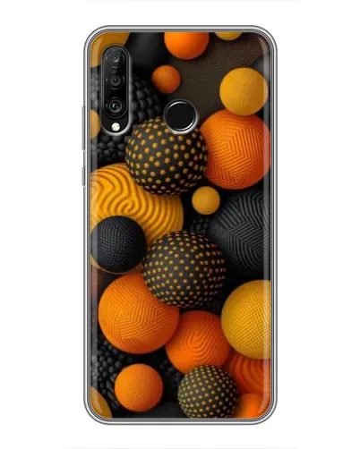 Чохол для Huawei P30 Lite / Nova 4e з картинкою «Об'ємні помаранчеві сфери» Чохол для Huawei P30 Lite / Nova 4e з картинкою «Об'ємні помаранчеві сфери»