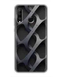 Чохол для Huawei P30 Lite / Nova 4e з картинкою «Об'ємне сіре плетіння»