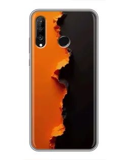 Чохол для Huawei P30 Lite / Nova 4e з картинкою «Помаранчевий розлом»