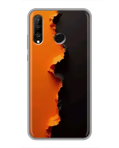 Чохол для Huawei P30 Lite / Nova 4e з картинкою «Помаранчевий розлом» Чохол для Huawei P30 Lite / Nova 4e з картинкою «Помаранчевий розлом»
