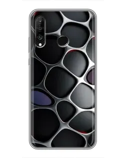 Чохол для Huawei P30 Lite / Nova 4e з картинкою «Об'ємна темна решітка»