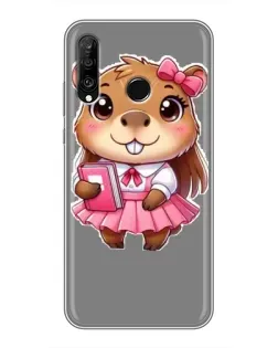 Чехол для Huawei P30 Lite / Nova 4e с картинкой «Девочка капибара» Чехол для Huawei P30 Lite / Nova 4e с картинкой «Девочка капибара»