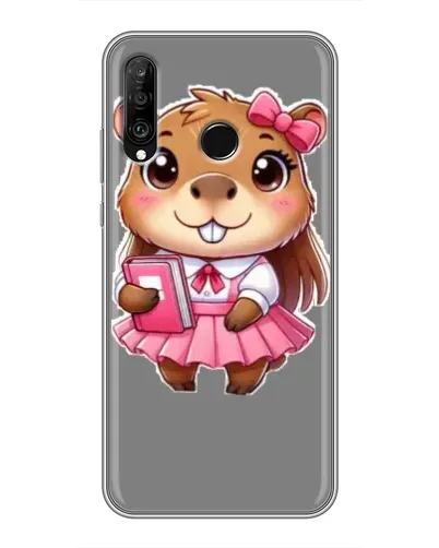 Чехол для Huawei P30 Lite / Nova 4e с картинкой «Девочка капибара»