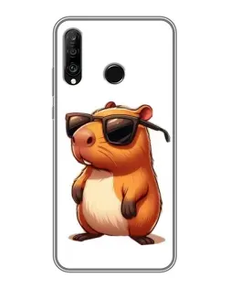 Чехол для Huawei P30 Lite / Nova 4e с картинкой «Капибара в очках» Чехол для Huawei P30 Lite / Nova 4e с картинкой «Капибара в очках»