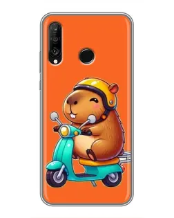 Чехол для Huawei P30 Lite / Nova 4e с картинкой «Капибара на скутере» Чехол для Huawei P30 Lite / Nova 4e с картинкой «Капибара на скутере»