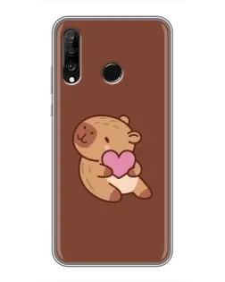 Чехол для Huawei P30 Lite / Nova 4e с картинкой «Капибара с сердцем» Чехол для Huawei P30 Lite / Nova 4e с картинкой «Капибара с сердцем»