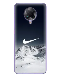 Чохол для Xiaomi POCO F2 Pro з картинкою «Nike — зимові гори» Чохол для Xiaomi POCO F2 Pro з картинкою «Nike — зимові гори»