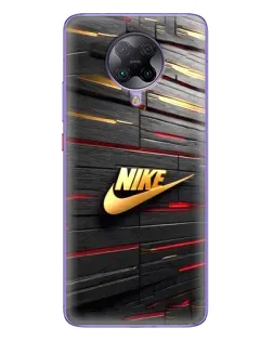 Чохол для Xiaomi POCO F2 Pro з картинкою «Золотий Nike на металі» Чохол для Xiaomi POCO F2 Pro з картинкою «Золотий Nike на металі»