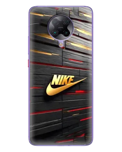 Чохол для Xiaomi POCO F2 Pro з картинкою «Золотий Nike на металі»
